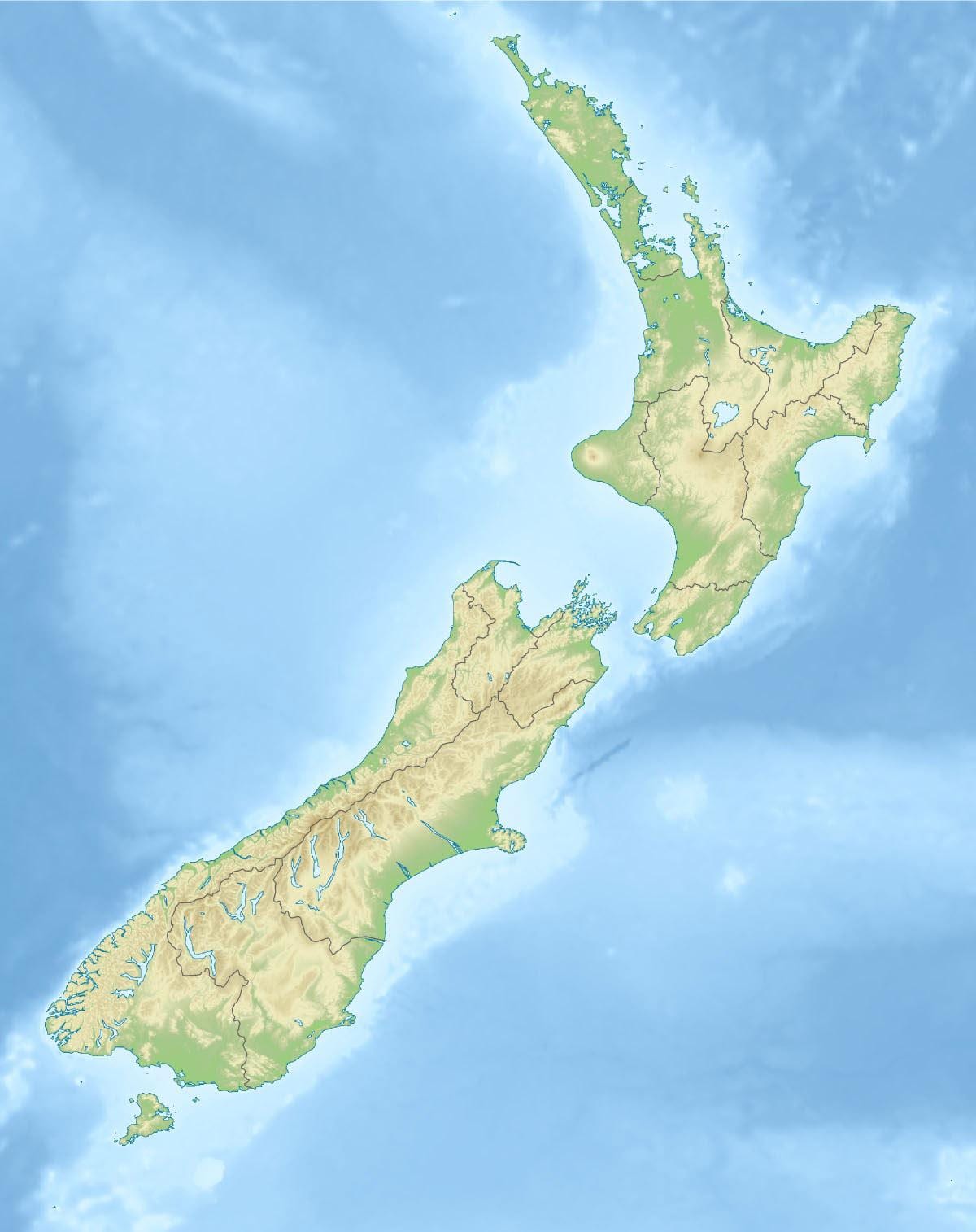 nový zéland fyzikální vlastnosti mapě