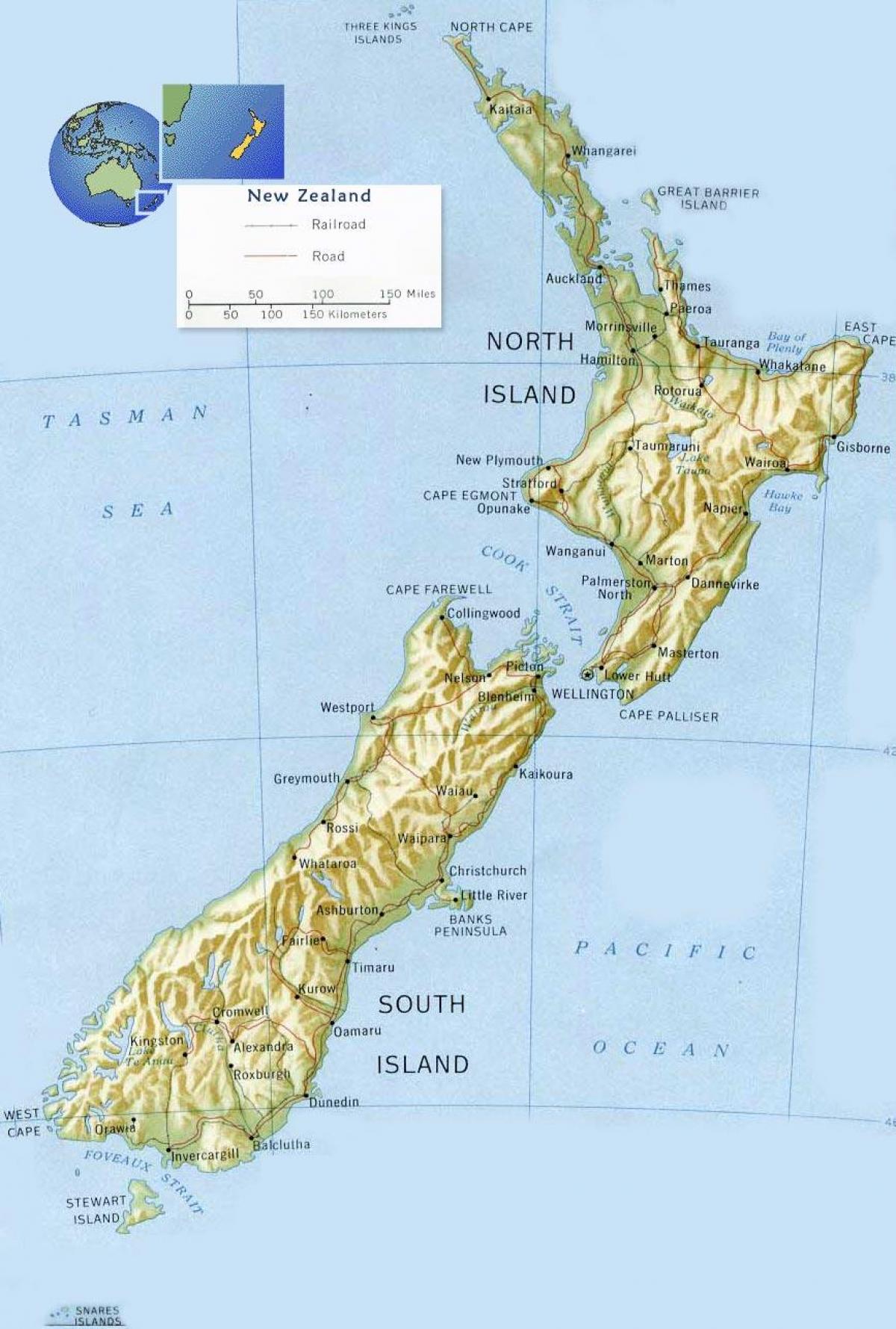 wellington nový zéland na mapě