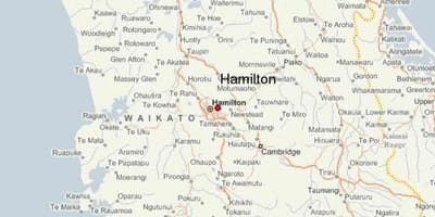 Mapa hamilton, nový zéland