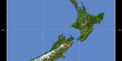 Nový zéland, země, mapa