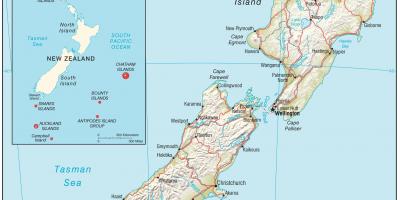 Nový zéland mapa hd