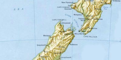 Wellington nový zéland na mapě